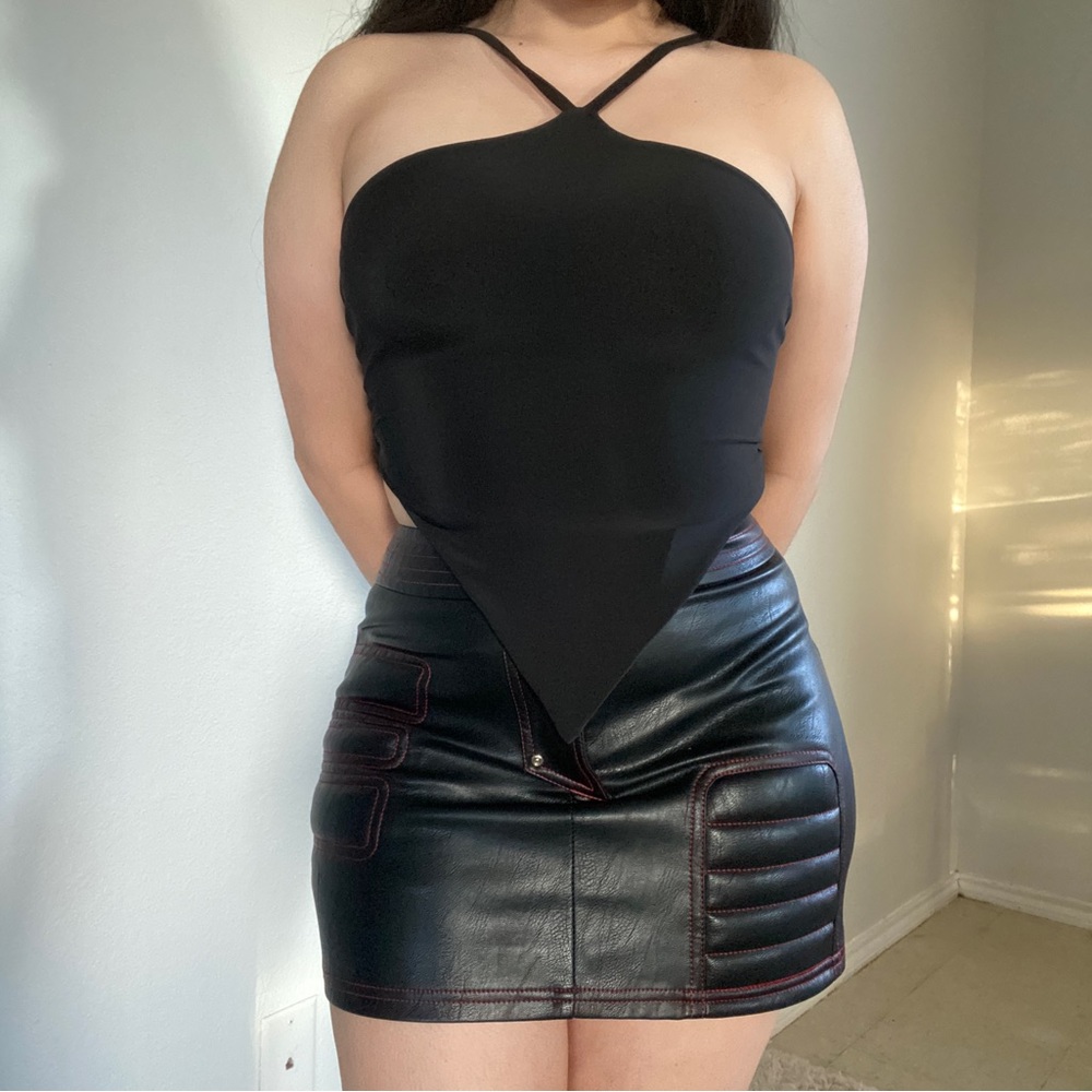 Black halter top